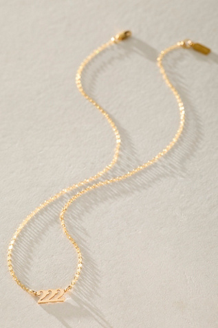 Set & Stones Angel Number Necklace at Free People in Gold
