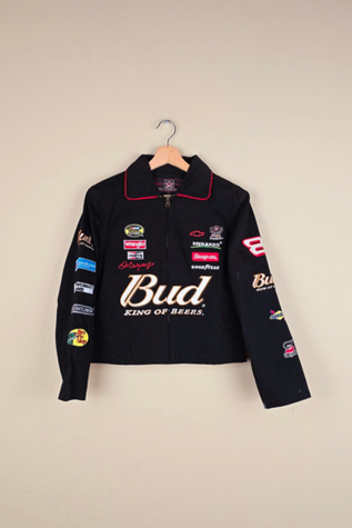Vintage Cropped Slimfit Budweiser Women’s Racing Jacket Selected by The Igala NYC