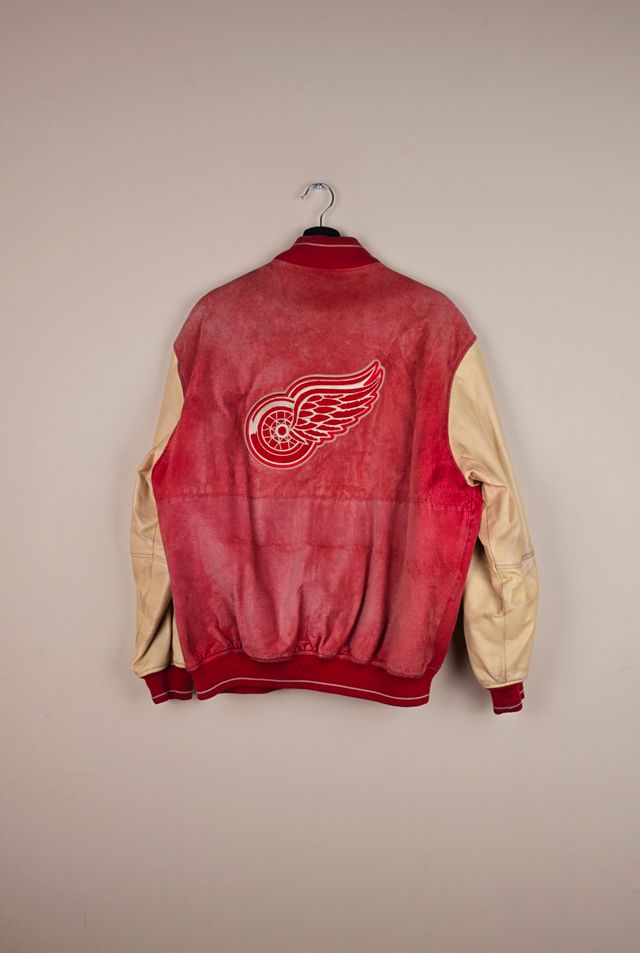 Vintage Detroit Redwings NHL Suede Leather Jacket Selected by The Igala NYC #2