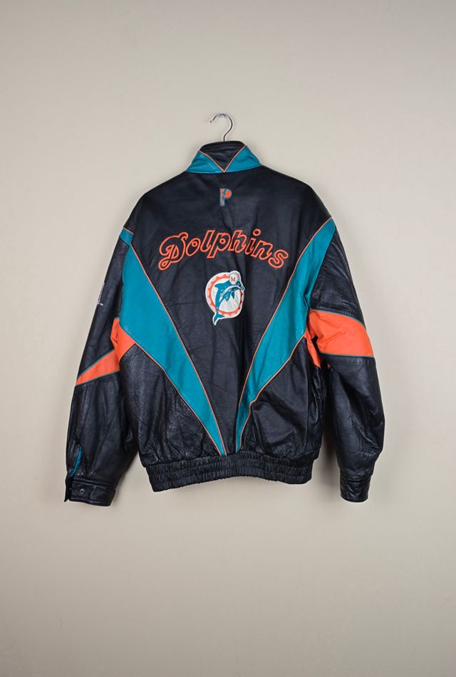 Vintage Miami Dolphins NFL Leather Jacket Selected by The Igala NYC #3