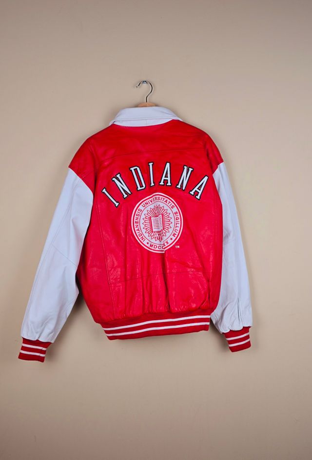 Vintage Indiana University Leather Jacket Selected by The Igala NYC #2