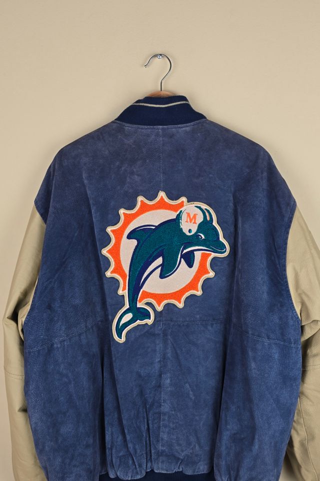 Vintage Miami Dolphins NFL Leather Jacket Selected by The Igala NYC #3