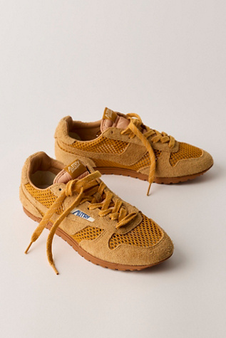 Autry Windspin Low-Top Mesh Sneakers at Free People in Brown, Size: EU 39