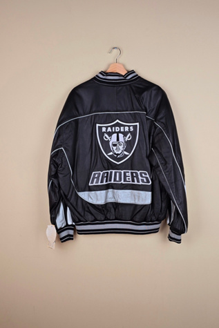Vintage Oakland Raiders NFL Leather Jacket Selected by The Igala