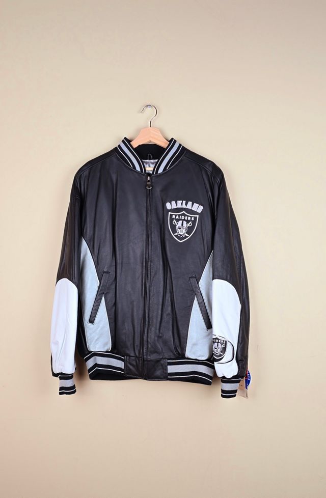 Vintage Oakland Raiders NFL Leather Jacket Selected by The Igala NYC #1