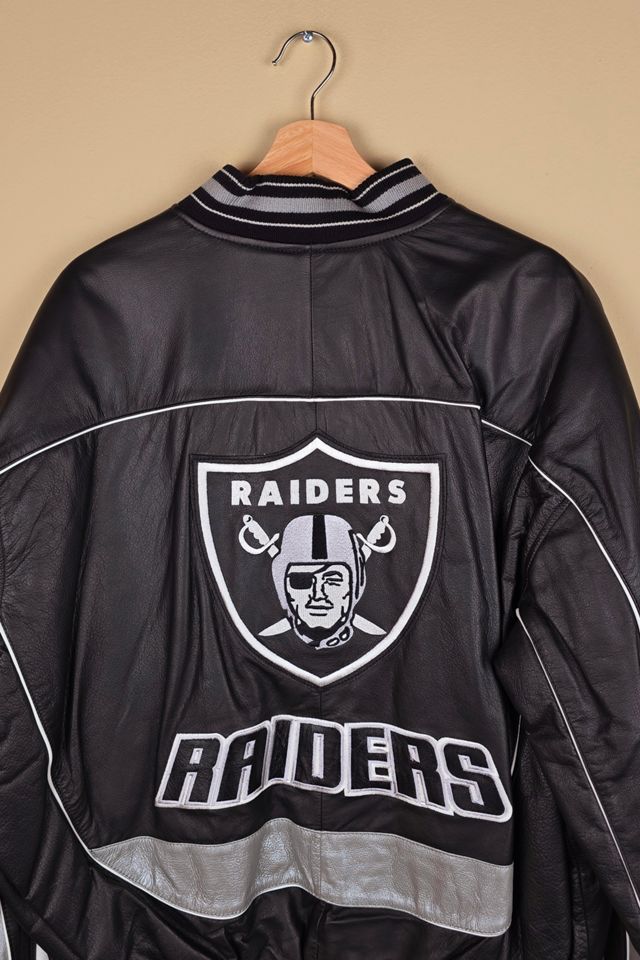 Vintage Oakland Raiders NFL Leather Jacket Selected by The Igala NYC #3