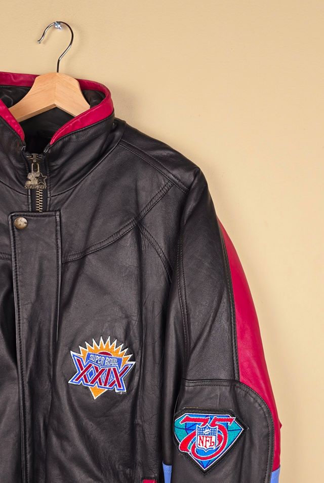Vintage 1995 Superbowl Championships NFL Leather Jacket Selected by The Igala NYC #1