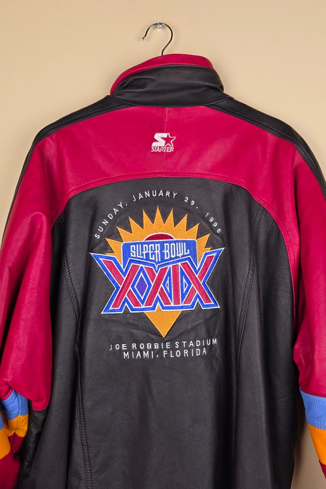 Vintage 1995 Superbowl Championships NFL Leather Jacket Selected by The Igala NYC #3