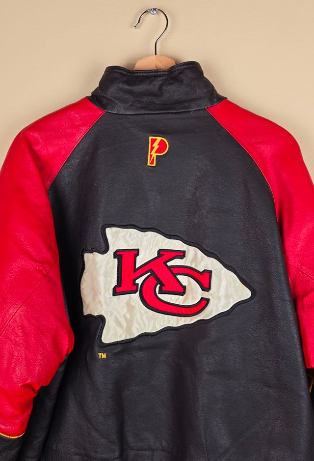Vintage Kansas City Chiefs NFL Leather Jacket Selected by The Igala NYC #3