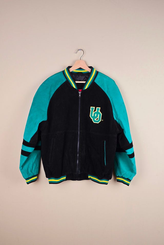 Vintage 90s University of Oregon UO Ducks Suede Leather Jacket Selected by The Igala NYC #2