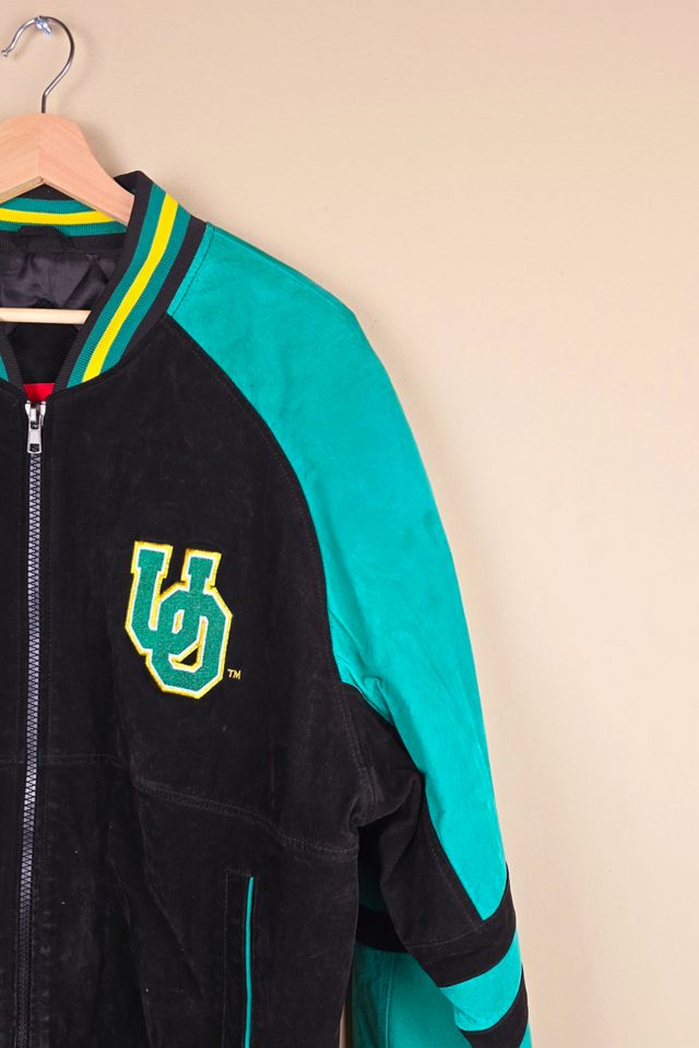 Vintage 90s University of Oregon UO Ducks Suede Leather Jacket Selected by The Igala NYC #3