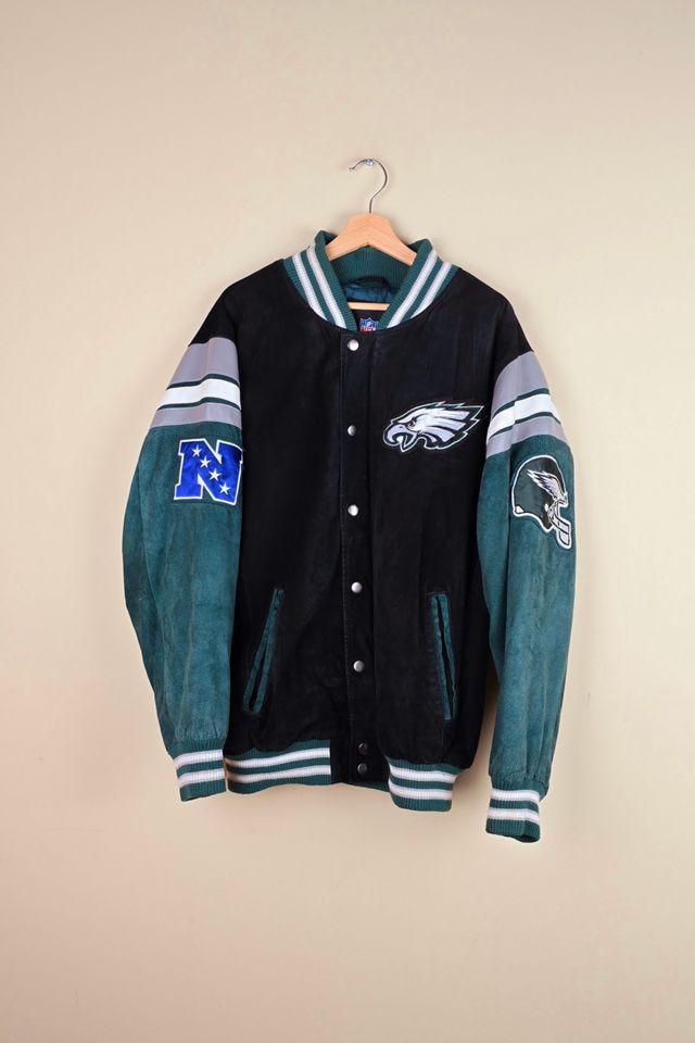 Vintage Philadelphia Eagles NFL Suede Leather Jacket Selected by The Igala NYC #1