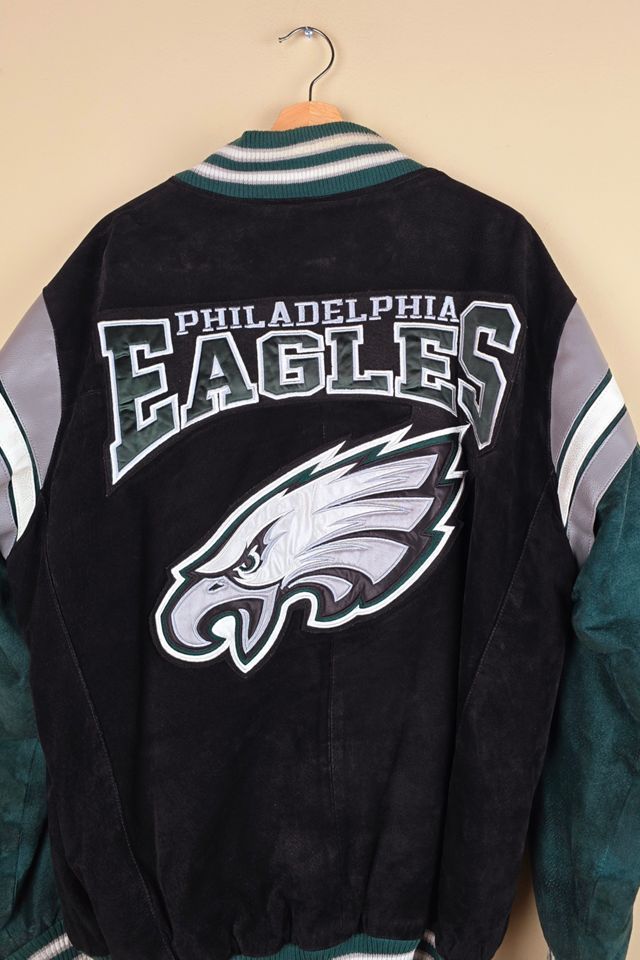 Vintage Philadelphia Eagles NFL Suede Leather Jacket Selected by The Igala NYC #3