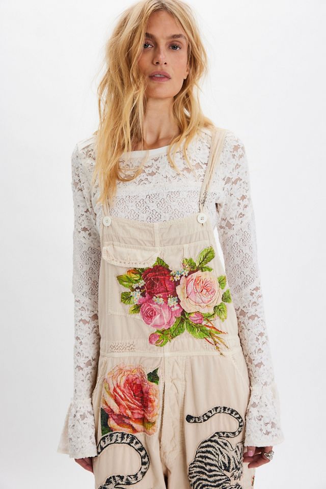Magnolia Pearl Birch Floral Love Overalls #2