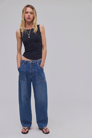 Rolla's Arc Patch Pocket Barrel Jeans
