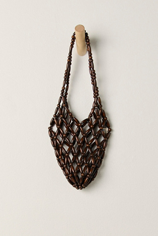 Susana Basket Wood Bead Bag