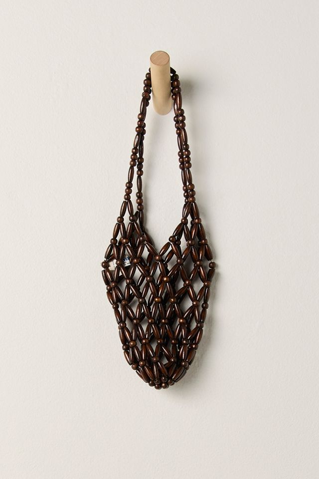 Susana Basket Wood Bead Bag #1