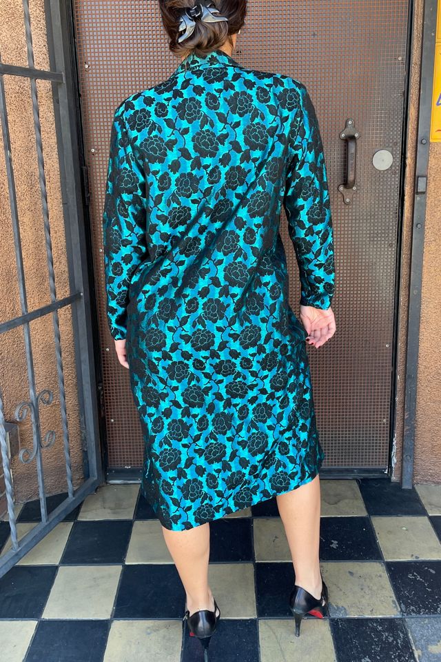 Vintage Rose Brocade Evening Coat Duster Selected by FernMercantile #2