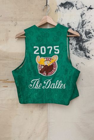 GOOD DAYS Vintage 1960s "The Dalles" Green Vest