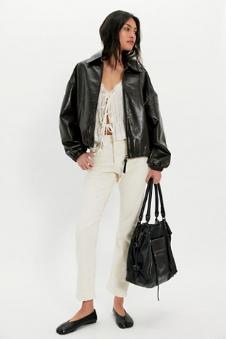 Veste bomber en cuir à ourlet bouffant Citizens of Humanity