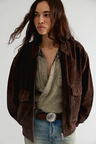 Citizens of Humanity Vivienne Suede Bomber Jacket