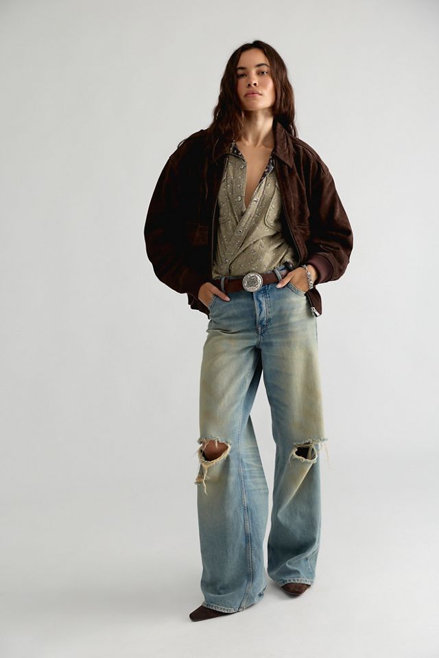Citizens of Humanity Vivienne Suede Bomber Jacket #2