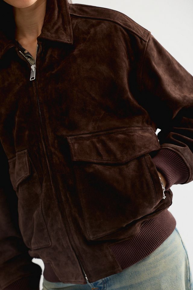 Citizens of Humanity Vivienne Suede Bomber Jacket #3