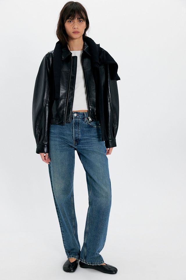 AGOLDE Dixon Cocoon Leather Bomber Jacket #2