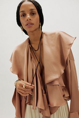 Lasso en cuir K/ller avec franges à pointes torsadées en laiton