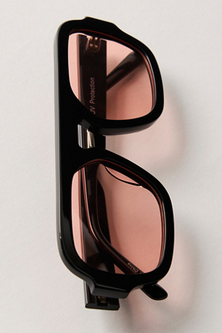 Женские солнцезащитные очки Free People Rhiannon Modern Aviator Polarized Sunglasses, цвет: Чёрный — фото 3