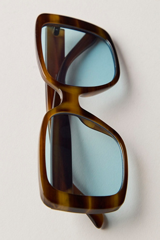 Simone Oversized Square Sunglasses by Free People in Brown