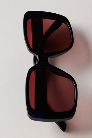 Simone Oversized Square Sunglasses by Free People in Blue