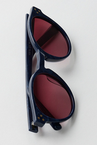 Женские солнцезащитные очки Free People Kerrin Round Polarized, цвет: Жемчужный / Сиреневый — фото 3