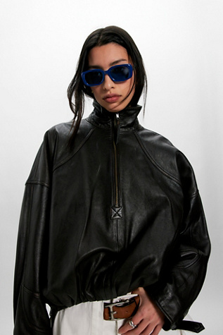 Sylvain Square Sunglasses by Free People in Blue