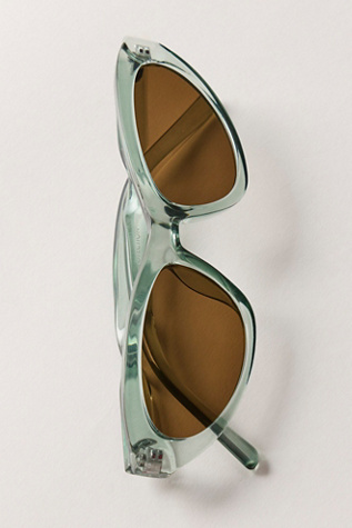 Penny Twist Cat Eye Sunglasses at Free People in Crystal Mint