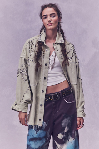 Silver Bells Embellished Shacket