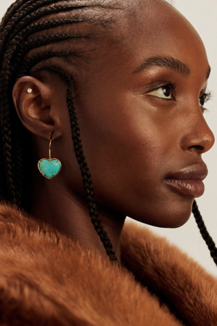 Elisabeth Bell Turquoise Heart Earrings