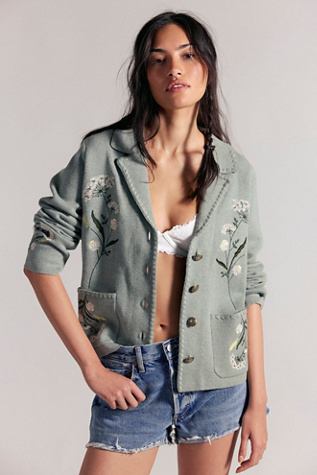 Pendleton Souvenir Cardi at Free People in Blue, Size: M
