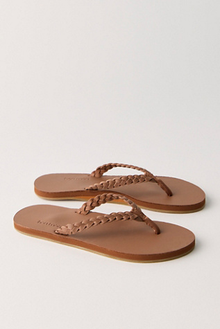 Женские сандалии hari mari Meadows Braided Flip Flops, цвет: Коричный — фото 2