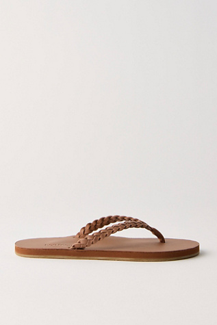 Женские сандалии hari mari Meadows Braided Flip Flops, цвет: Коричный — фото 3