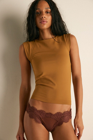 Round Two Muscle Cami by Intimately at Free People in Brown, Size: XS/S