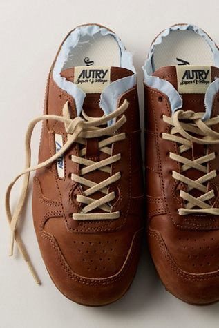 Autry Super Vintage Windspin Slip-On Sneakers at Free People in Brown, Size: EU 40