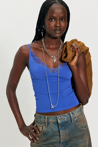 Your Lace Or Mine Cami by Intimately at Free People in Blue, Size: XS/S