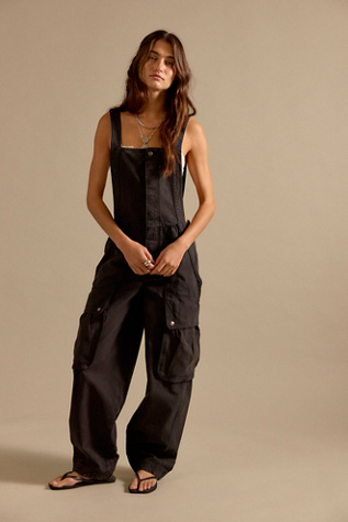 Brentwood Overalls by Free People in Black, Size: US 4