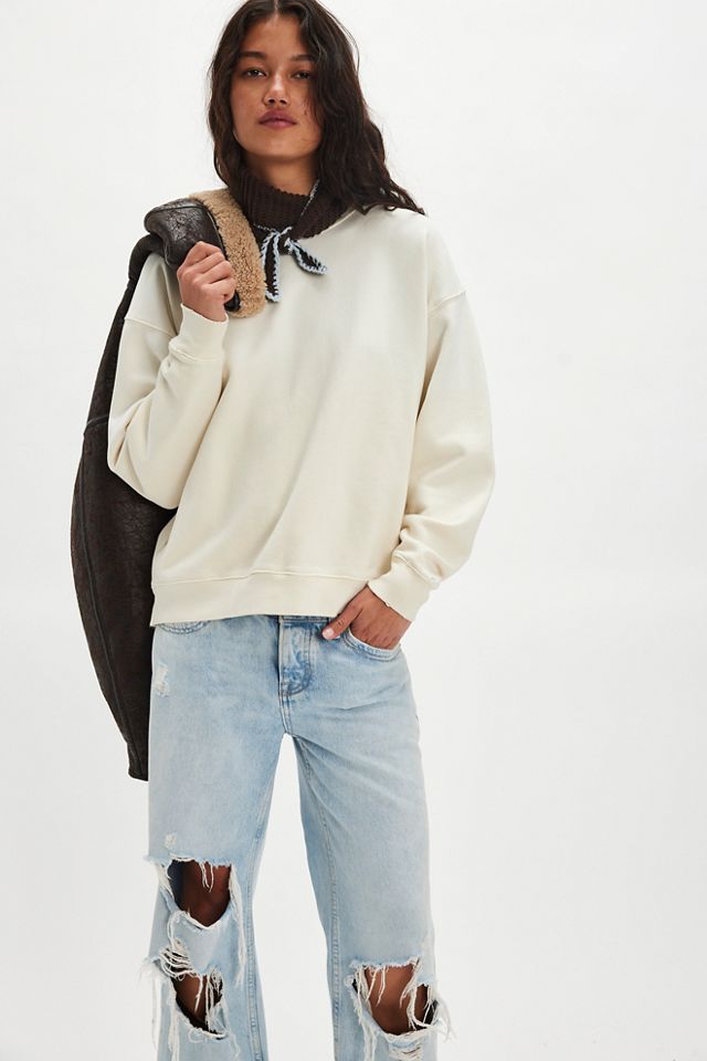 Tricia Fix Indigo Butterfly Crewneck