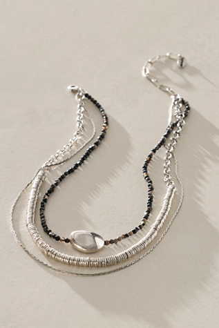 Collier superposé en pierres semi-précieuses Wes
