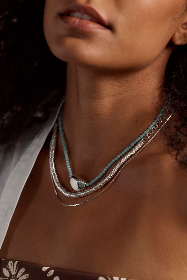 Collier superposé en pierres semi-précieuses Wes #3