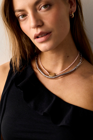 Wes Semiprecious Layer Necklace at Free People in Gold
