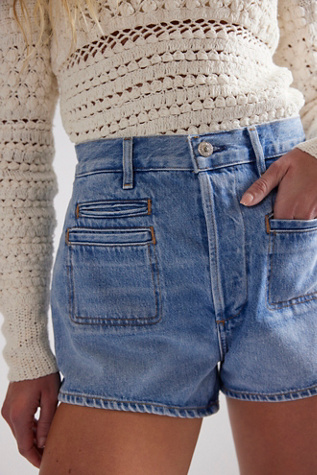 Citizens of Humanity Marlow Welt Pocket Shorts at Free People in Light Wash, Size: 28