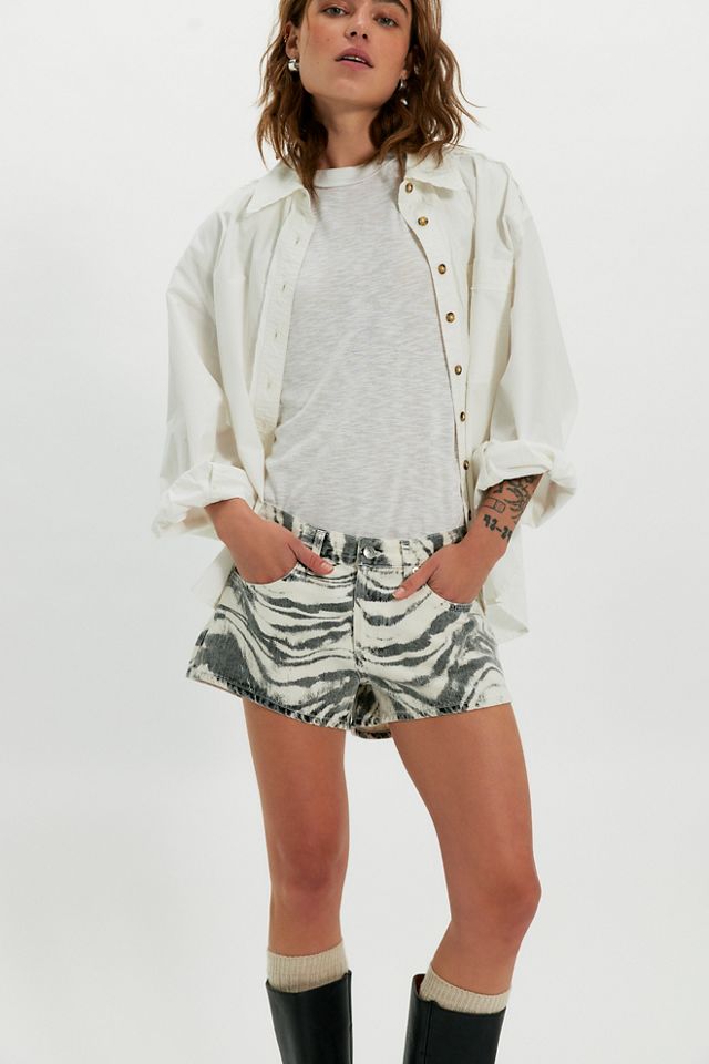 AGOLDE Parker Low-Rise Printed Shorts #2